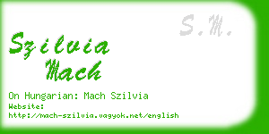 szilvia mach business card